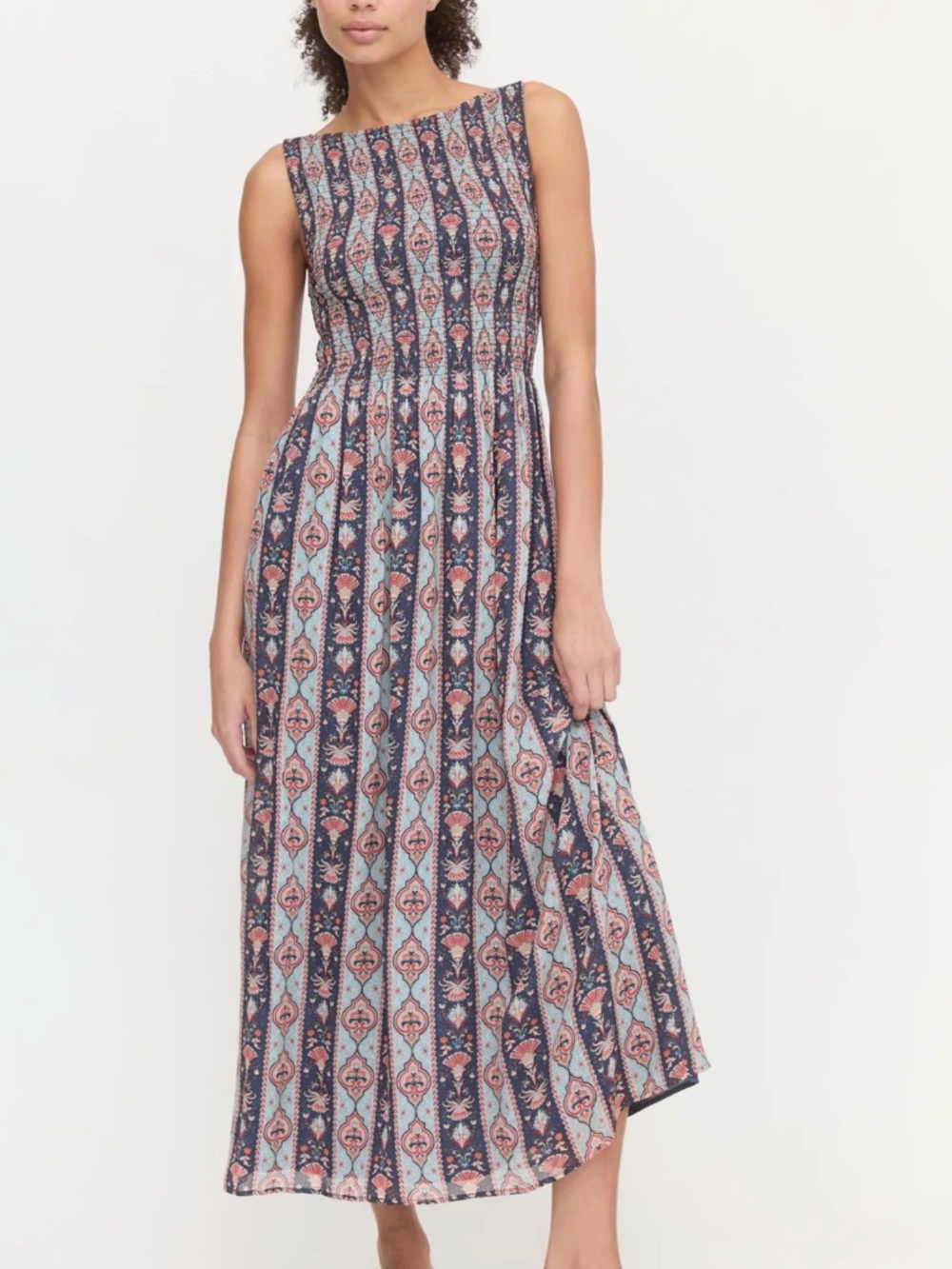 Hill House The Cosima Nap Dress in Navy Emma Stripe Women's Size XS (Z)